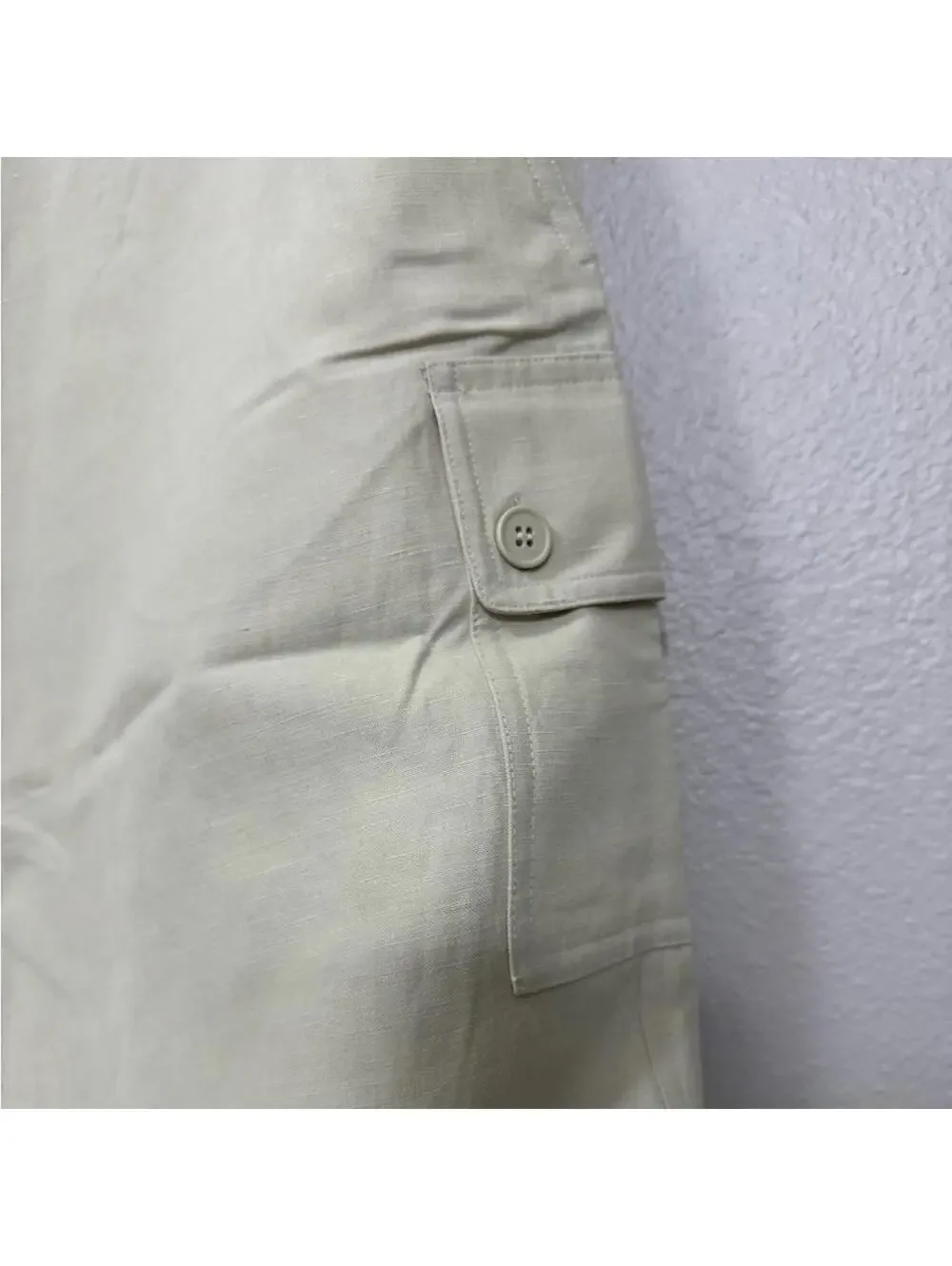 NWT Vintage Petite Sophisticate Cream Cargo Style Pencil Skirt- Size 12 Petite - Picture 4 of 6